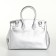 Women's bag on the Textura valve, small size, silver color