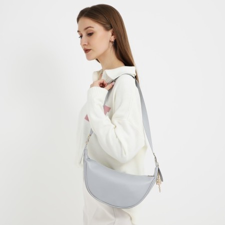Women's bag of artificial leather Nazamok, 28x15 cm, gray color-2