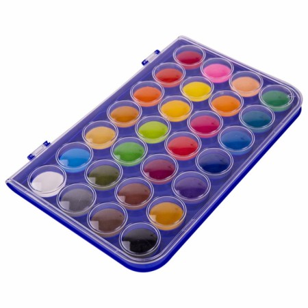 Watercolor 28 colors Brauberg Premium, round cuvettes 28 mm, in the pencil case-8