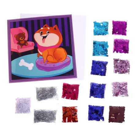 Application with sequins "Funny dog"-3