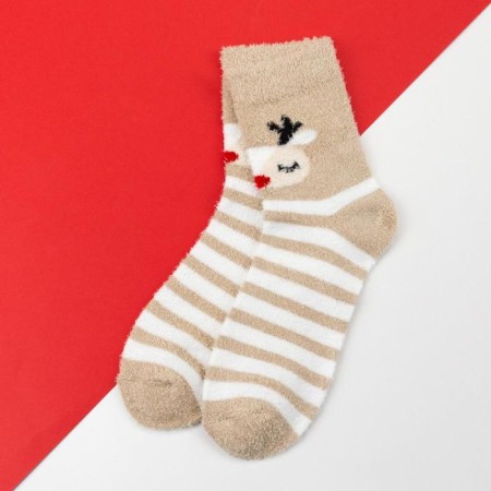 New Year's socks KAFTAN "Deer" size 36-39 (23-25 ​​cm), 100% of the p/e