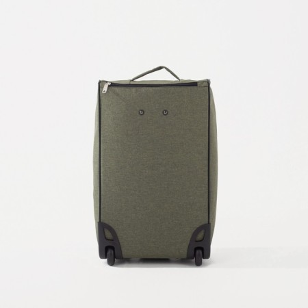 Small 20 suitcase, “Cartes factory”, lightning department, external pocket, 2 wheels, khaki color-2