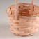 Wicker basket, d16x10xh32cm, peach, bamboo