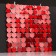 Panel with sequins for photo zones, round, 30*30cm, red color