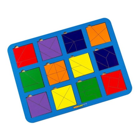 Frame-lodges "Squares", fractions, 12 pcs., No. 2, mix