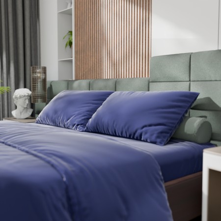 Bedding Ethel 2SP Tencel 180*210cm, 220*245cm, 50*70cm-2pcs, blue color blue-1