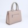 Bag Tout with zipper, external pocket, long belt, beige color