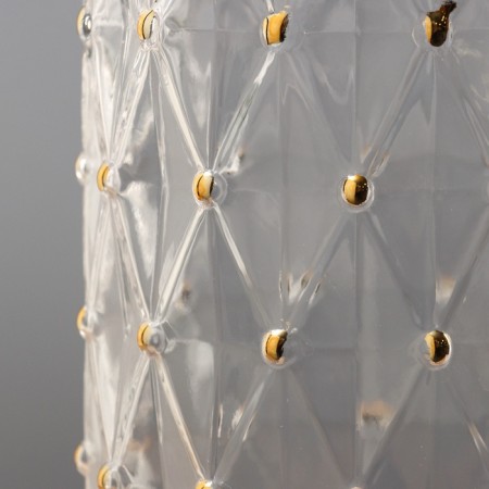 Vase Glass Table "Milagros" net, 24.5x1.5 cm, transparent-1