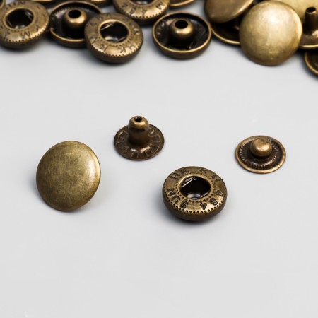 Installation button, alpha (S-shaped), iron, d = 15 mm, bronze color-1
