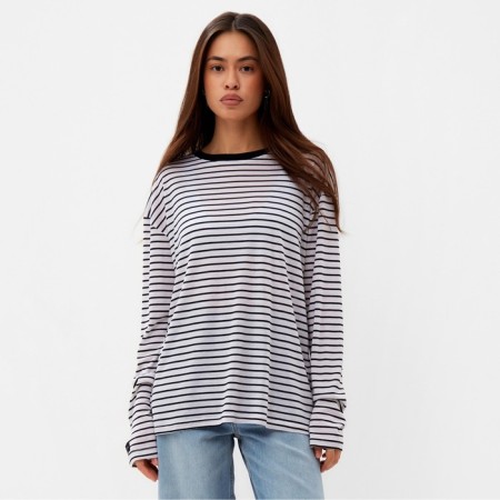 Longslivla female striped Mist ONESIZE, White