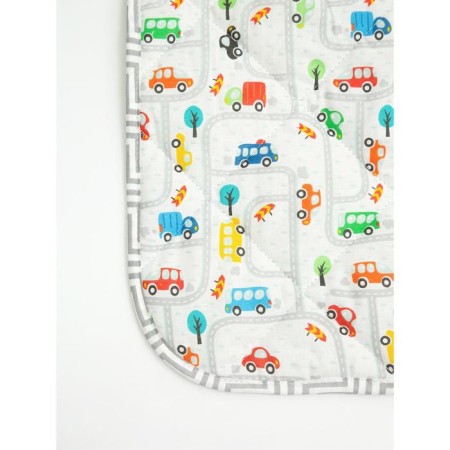 Baby rug is sods, size 115x115 cm, print road, color gray-1