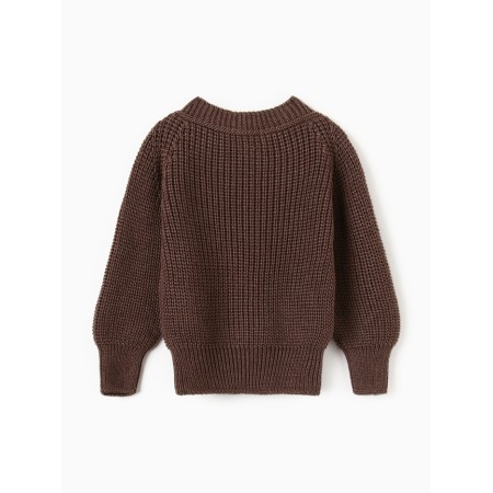 Jumper knitted baby I, height 68-74 cm, brown-7