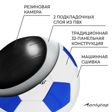 Ball football onlytop, PVC, machine stitching, 32 panels, p. 5-2
