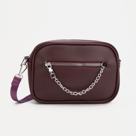 Cross-Bodi bag, lightning department, 2 outer pockets, burgundy color