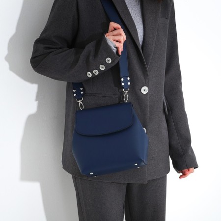 L-Craft bag bag on magnets, external pocket, blue color-6