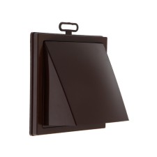 The output of the wall era 1515k10FV, 150x150 mm, with a check valve, with a flange D = 100 mm, brown