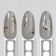 Nail stickers "glare", voluminous, golden color