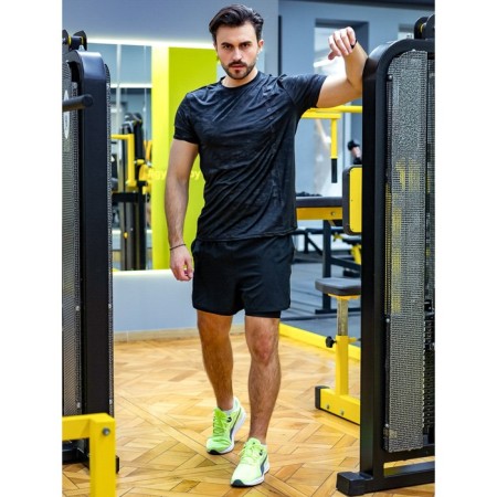 Sports T -shirt male ise, size 52, black color-4