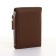 Women's wallet on the button, brown color