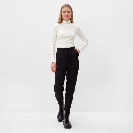 Women's turtleneck Minaku: Basic Line Milk color, size 50-1