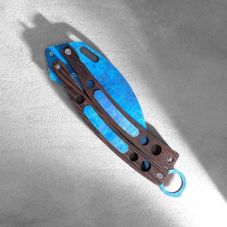 Wooden souvenir "Babois knife. Cerambit", blue-3