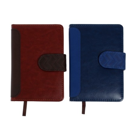 Diary Lowed A6, 120 sheets in a cage, tinted cut, with a knife, PVC cover, mix-6