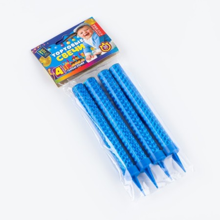 Candles Fountains for the Cake "Blue Sparks", 12 cm, 30 seconds, blue flame, 4 pcs-7