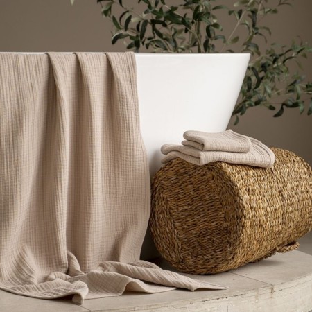 Pasionaria “Shifu”, Muslin, 250 gr, size 30x50 cm, beige color