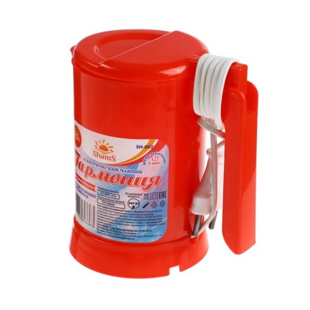 Electric kettle SHAMS SH-002 Harmony, 0.5 L, plastic, 800 W, red-1