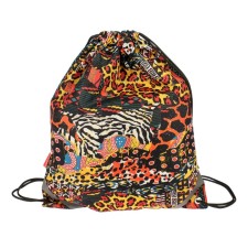 A bag for shoes 440 x 365 mm, Erich Krause, density 300D, with a reflective strip, Africa Color, Orange/multi -colored