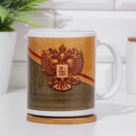 Sublimation mug "February 23. Coat of arms", 320 ml, with application-3