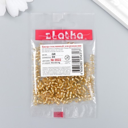 Beads "Zlatka" 08/0, 3 mm, 10 g 0022 St.-2