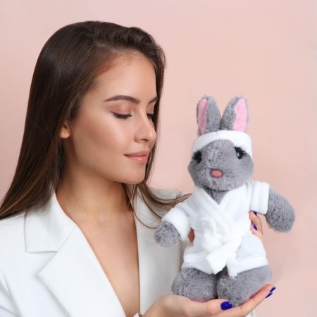 Soft toy Bunny in a robe-3