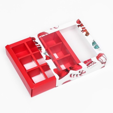 Folding box under 9 sweets, New Year's flashlight, 13.7 x 13.7 x 3.5 cm-9