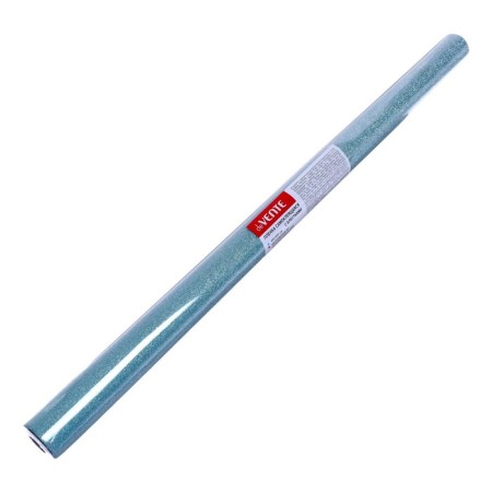 The film self -adhesive color Devente, 0.45 x 1 m, 100 μm, turquoise with sparkles