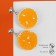 Earrings plastic "goodies" Orange, yellow color