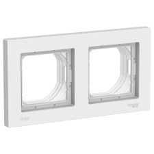 Frame SE AtlasDesign Aqua, 2 posts, IP44, White, Atn440102