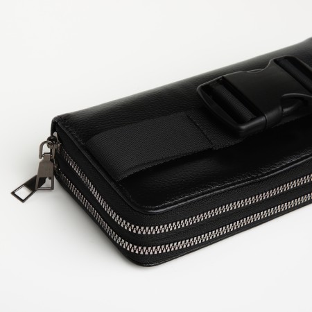 Men's purse-clate on the zipper Textura, black color-4