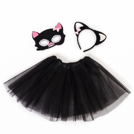 Carnival set "Kitty", rim, mask, skirt