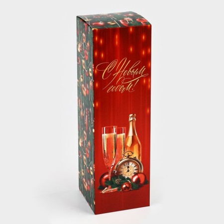 Folding box "Champagne", 9.5 x 32.5 x 9.5 cm, New Year-1