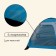 Tart tourist tent, camping maclay kantana 4, 4-seater, with vestibule