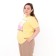 Women's T -shirt with print "Stay Golden", yellow color, size 54