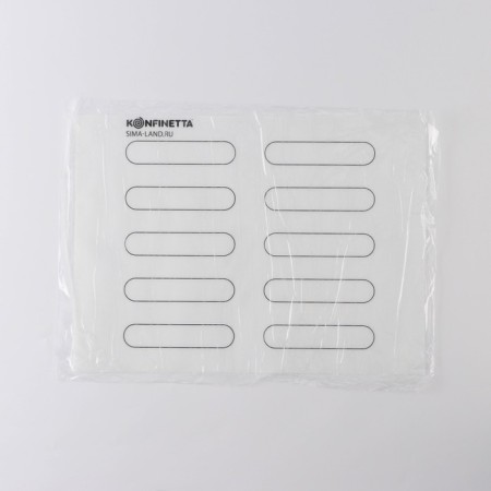 Reinforced rug Konfinetta "eclair", silicone, 38 × 28 cm, 0.4 mm, white color-3