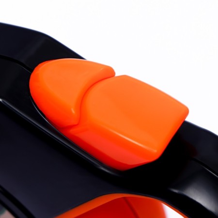 Roulette "Piggon" with a rubberized handle, 8 m, up to 50 kg, cable, black-orange-2