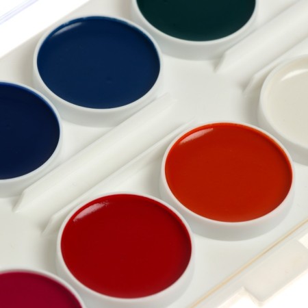 Watercolor 24 colors Gamma "Bee", honey, without brush, plastic, euro suspension 212035-5