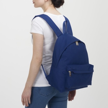 School backpack of textiles on lightning, 1 pocket, “ZFTS”, blue color-4