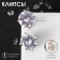 Clips "Party" Large crystals, white color in gold