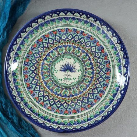 Largan Rishtan ceramics "Patterns", 36 cm, blue-1