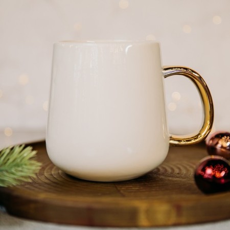 New Year! New Year's ceramic "Christmas tree", 600 ml, white color-6