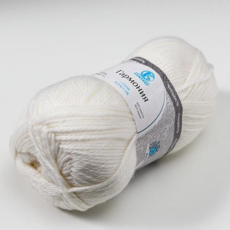 Yarn "Harmony" 50% wool, 50% acrylic 245m/100g (205 white)-5